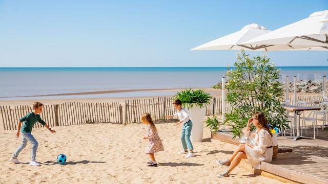 Familie Strand Herfst Chatelaillon Verhalenvertellers