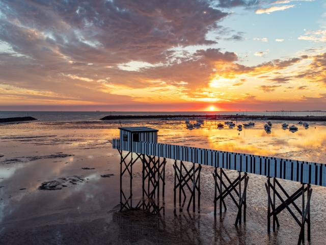 Zonsondergang op het strand chatelaillon