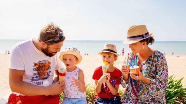 Strand Familie Chatelaillon Strand Agentschap Les Conteurs 86